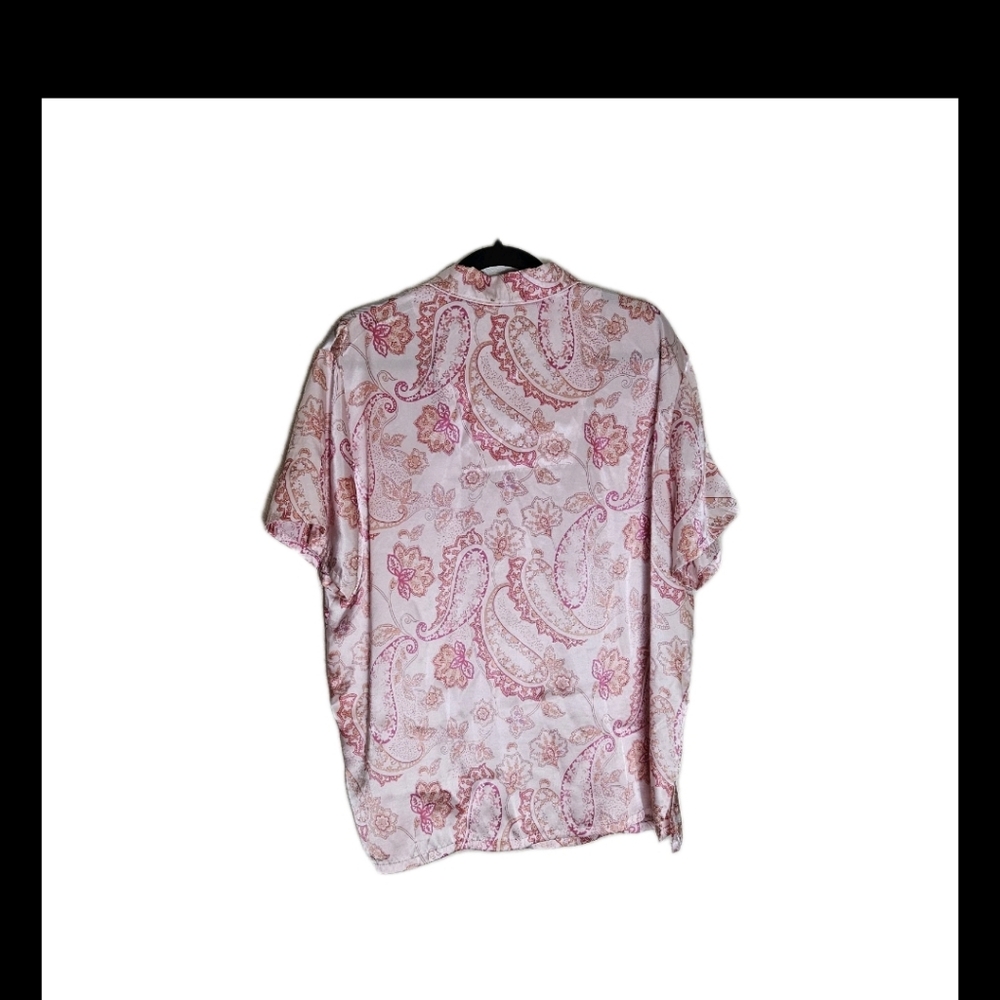 Valerie Stevens Intimates Pink Paisley Floral  Pajama Set Size XL - Picture 2 of 13